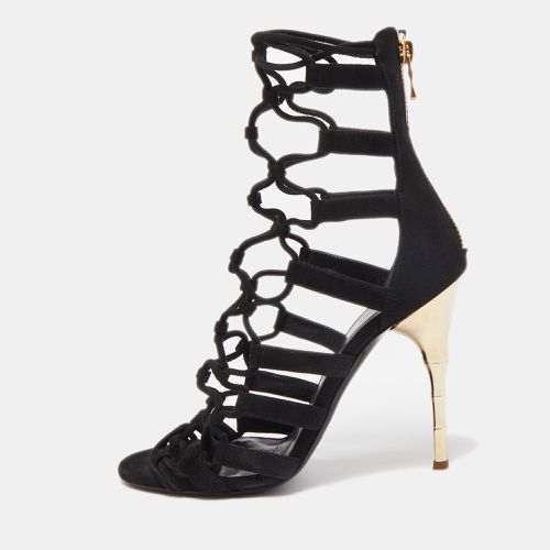 Balmain Black Suede Strappy Sandals Size 36 - Balmain - Modalova