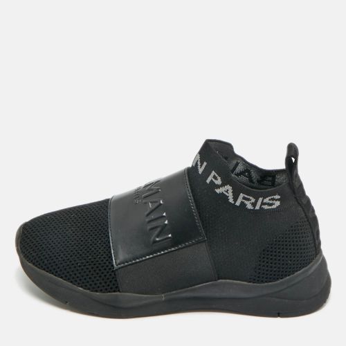 Knit Fabric and Leather Cameron Sock High Top Sneakers Size 37 - Balmain - Modalova