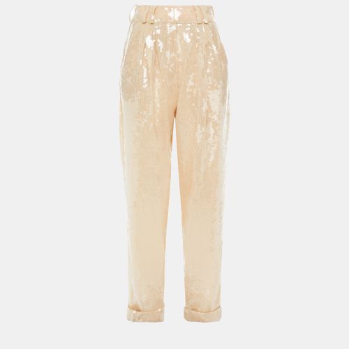 Balmain Cream Sequined Pants L (FR 40) - Balmain - Modalova