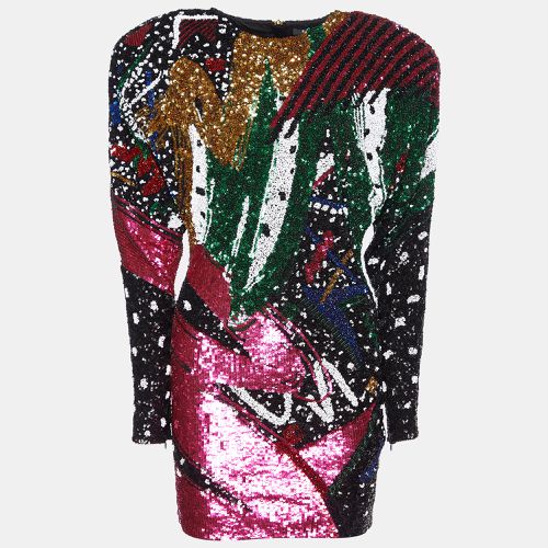 Sequin Embellished Mini Dress S - Balmain - Modalova