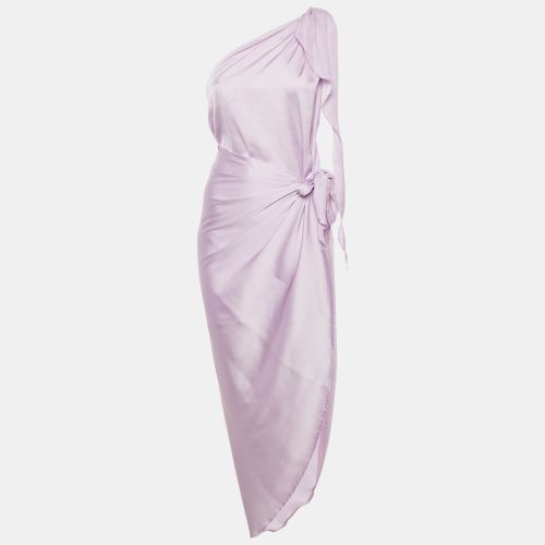 Baobab Lavender Satin One Shoulder Asymmetric Marea Maxi Dress XS - Baobab - Modalova