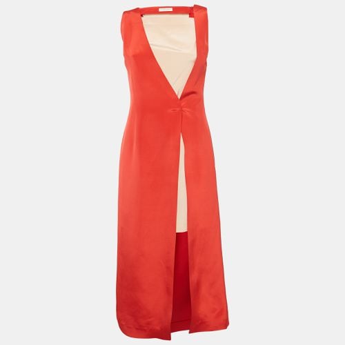 Barbara Casasola Red Silk Sleeveless Midi Dress S - Barbara Casasola - Modalova