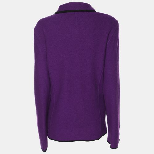 Basler Purple Wool Button Jacket L - Basler - Modalova