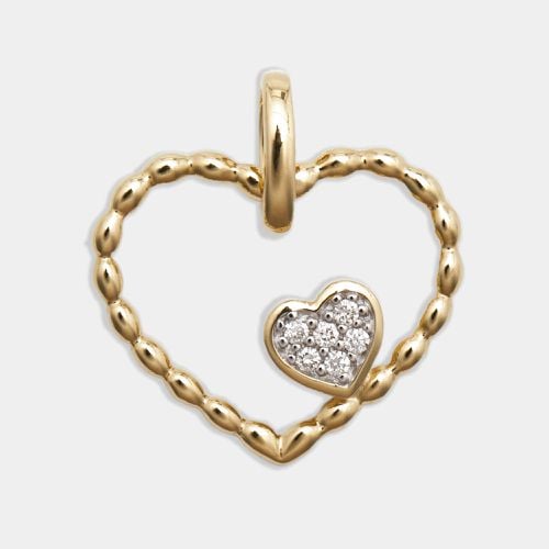 Bernhard H. Mayer Amore Twin Diamond 18k Yellow/White Gold Pendant - Bernhard H. Mayer - Modalova