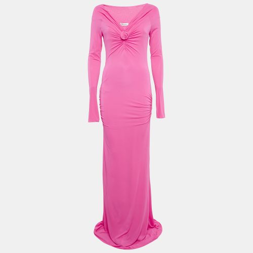 Blumarine Fuchsia Pink Jersey Ruched Maxi Dress M - Blumarine - Modalova