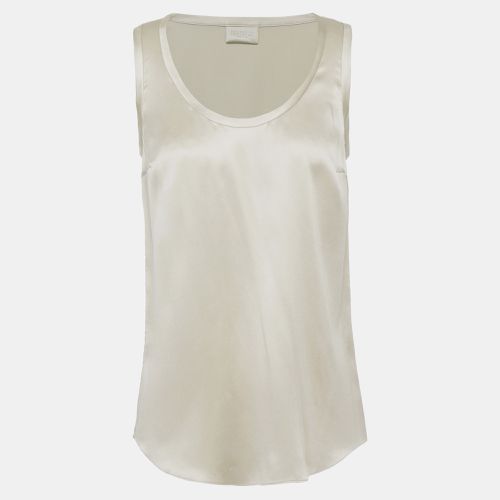 Brunello Cucinelli Sage Green Silk Sleeveless Top XL - Brunello Cucinelli - Modalova