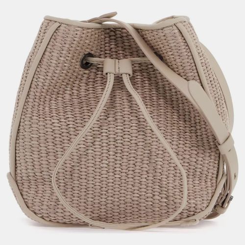 Brunello Cucinelli Beige Techno Raffia Bucket Bag - Brunello Cucinelli - Modalova