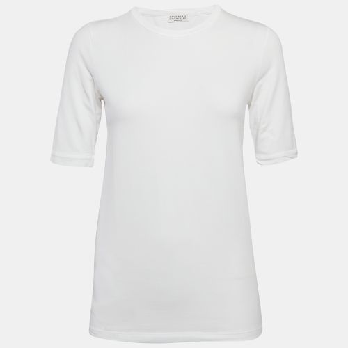 Brunello Cucinelli White Cotton Slim Fit Crew Neck T-Shirt L - Brunello Cucinelli - Modalova