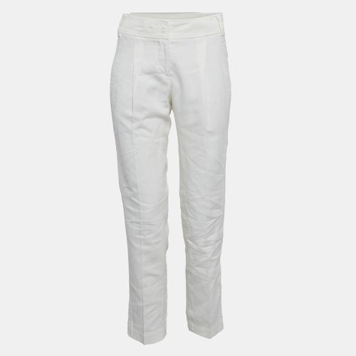 Brunello Cucinelli White Linen Blend Tapered Trousers S - Brunello Cucinelli - Modalova