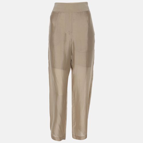 Brunello Cucinelli Beige Silk Wide Leg Trouser M - Brunello Cucinelli - Modalova