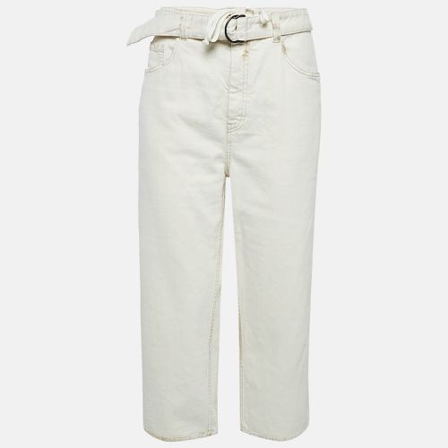 Brunello Cucinelli Cream Cotton Belted Trousers M - Brunello Cucinelli - Modalova