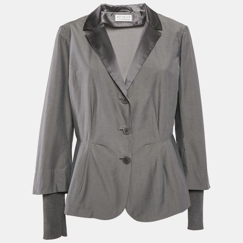 Brunello Cucinelli Grey Cotton Blend Single Breasted Blazer XXL - Brunello Cucinelli - Modalova