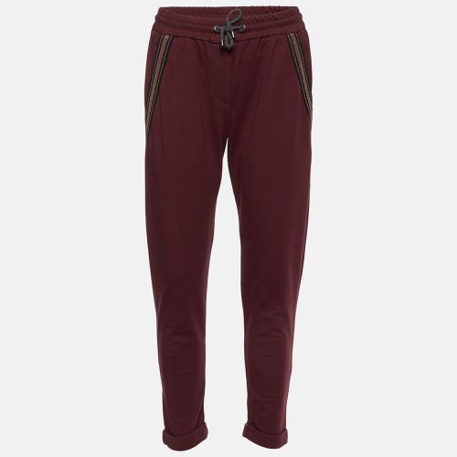 Brunello Cucinelli Burgundy Cotton Knit Pants XS - Brunello Cucinelli - Modalova