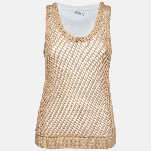 Brunello Cucinelli Brown Cotton Macrame Tank Top M - Brunello Cucinelli - Modalova