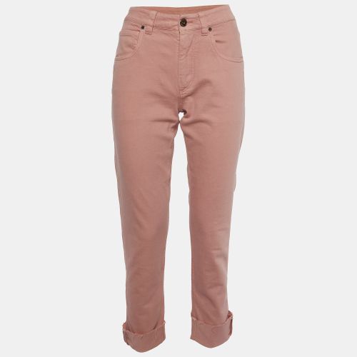Brunello Cucinelli Pink Denim Monili Cuff Detail Jeans S/Waist 28.5" - Brunello Cucinelli - Modalova