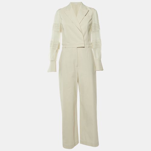 Brunello Cucinelli Light Beige Cotton Monili Detail Jumpsuit S - Brunello Cucinelli - Modalova