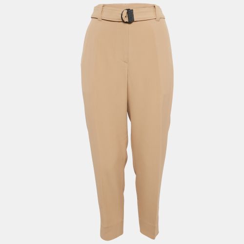 Brunello Cucinelli Light Brown Crepe Belted Trousers M - Brunello Cucinelli - Modalova