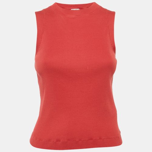 Brunello Cucinelli Red Rib Knit Monili Detail Tank Top S - Brunello Cucinelli - Modalova