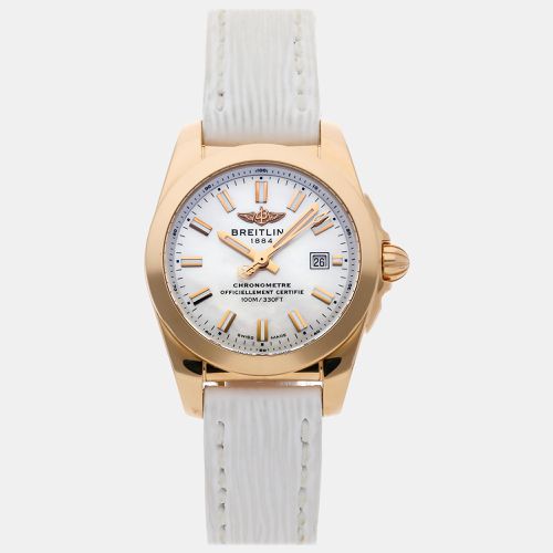 Breitling White Shell 18k Rose Gold Galactic H7234812/A791 Quartz Women's Wristwatch 29 mm - Breitling - Modalova