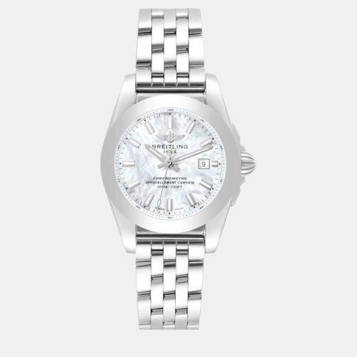 Mother of Pearl Stainless Steel Galactic Quartz Women's Wristwatch 29 mm - Breitling - Modalova