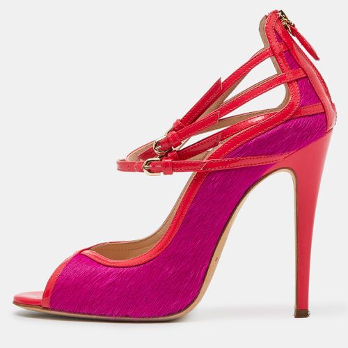 Brian Atwood Pink Calf Hair and Patent Leather Stellah Pumps Size 37.5 - Brian Atwood - Modalova