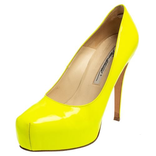 Brian Atwood Neon Green Patent Leather Platform Pumps Size 36.5 - Brian Atwood - Modalova