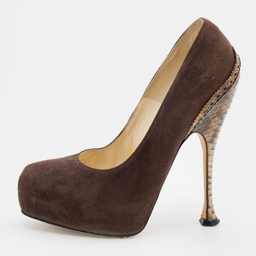 Brian Atwood Brown Suede Platform Pumps 38 - Brian Atwood - Modalova