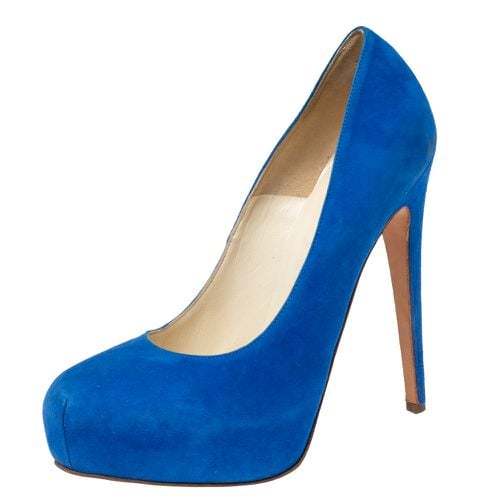 Brian Atwood Royal Blue Suede Maniac Platform Pumps Size 38.5 - Brian Atwood - Modalova