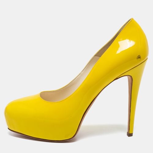 Brian Atwood Yellow Patent Leather Platform Pumps Size 39 - Brian Atwood - Modalova