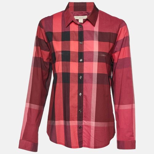 Burberry Brit Pink Nova Check Cotton Button Front Shirt L - Burberry Brit - Modalova