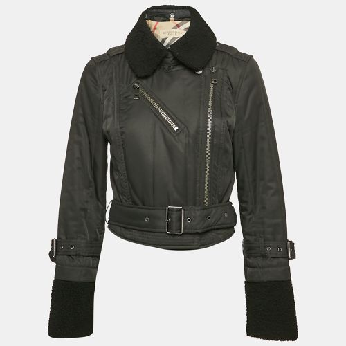 Burberry Brit Black Synthetic Detachable Fur Collar-Cuff Zip-Up Jacket M - Burberry Brit - Modalova