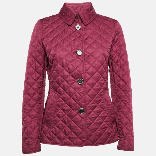 Burberry Brit Burgundy Gabardine Quilted Jacket S - Burberry Brit - Modalova