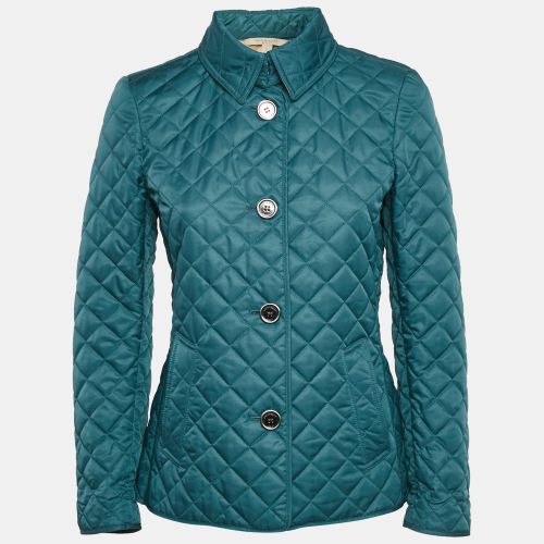 Burberry Brit Blue Quilted Gabardine Button Front Jacket S - Burberry Brit - Modalova