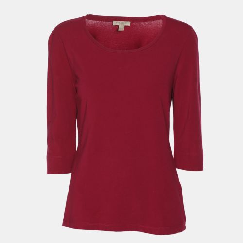 Burberry Brit Magenta Jersey Long Sleeve Top S - Burberry Brit - Modalova