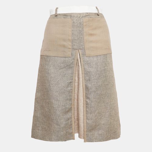 Burberry London Beige Linen Panel Skirt XS - Burberry London - Modalova