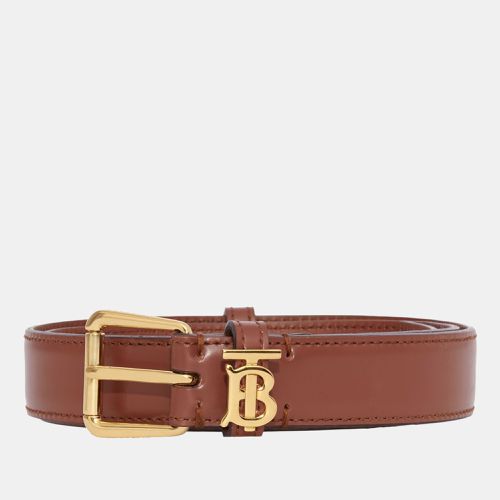 Burberry Tan Leather TB Belt M - Burberry - Modalova