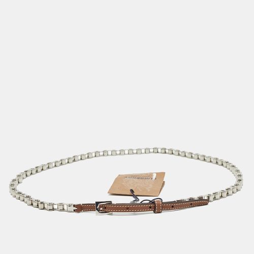 Burberry Brown Leather Bike Chain Belt L - Burberry - Modalova