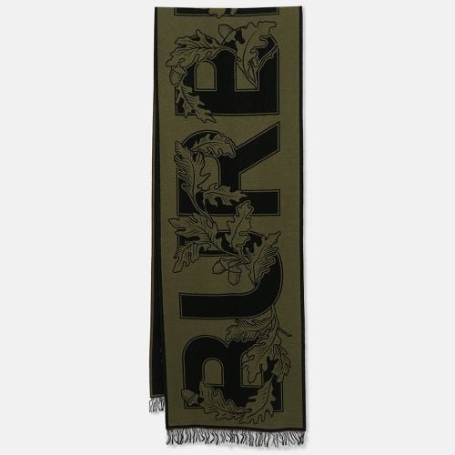 Fern Logo Oak Leaf Wool Football Scarf - Burberry - Modalova