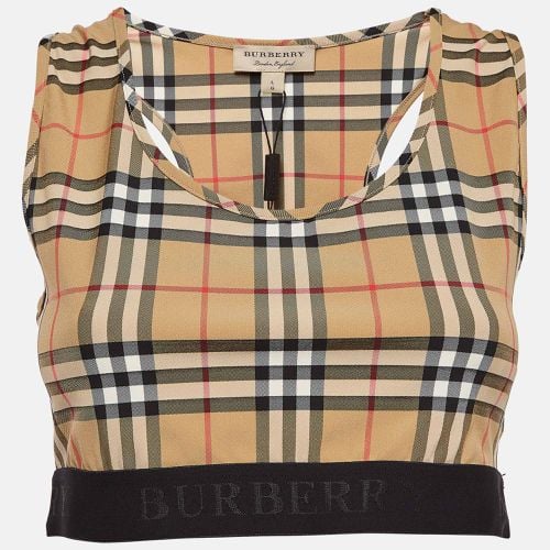 Burberry Brown Large Dalby Nylon Crop Top L - Burberry - Modalova