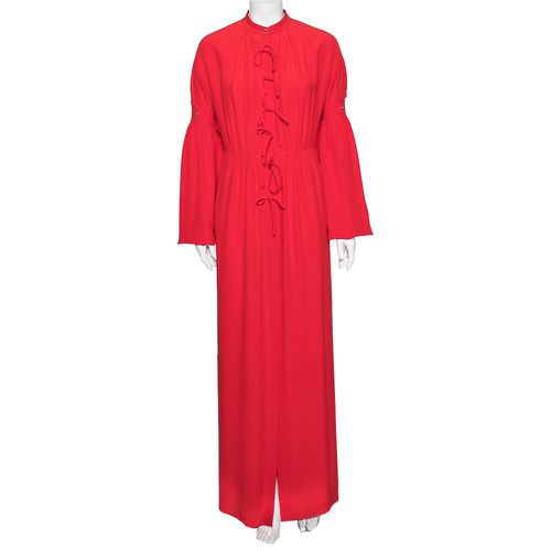 Burberry Red Silk Button Down Maxi Dress M - Burberry - Modalova