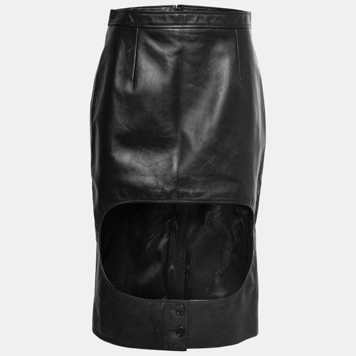 Burberry Black Leather Cut Out Pencil Skirt S - Burberry - Modalova