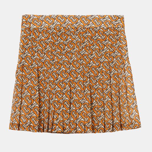 Buberry (Kids) Orange/Beige TB Monogram Pleated Skirt 8Y US - Burberry - Modalova