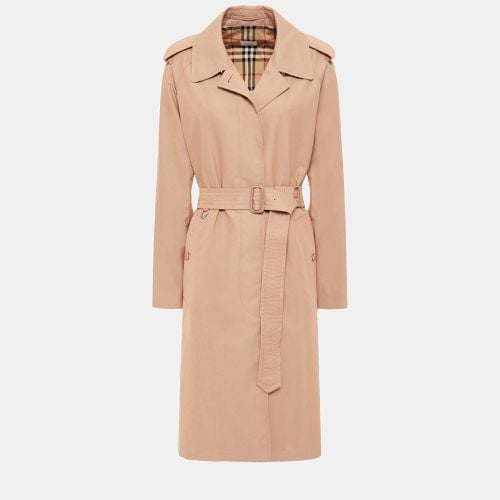 Burberry Pink Apricot Cotton Trench Coat S (UK 8) - Burberry - Modalova