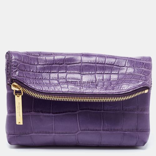 Burberry Prorsum Purple Crocodile Leather Kendal Clutch - Burberry - Modalova