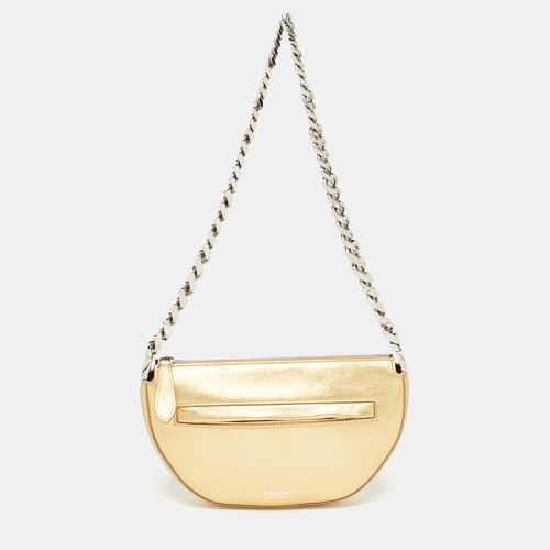 Burberry Gold Leather Mini Olympia Zip Chain Bag - Burberry - Modalova