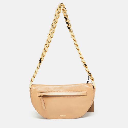 Burberry Beige Soft Leather Small Olympia Bag - Burberry - Modalova