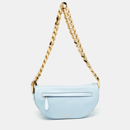 Burberry Light Blue Soft Leather Small Olympia Bag - Burberry - Modalova