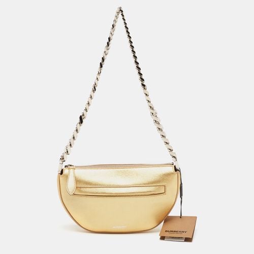 Leather Mini Olympia Zip Chain Bag - Burberry - Modalova