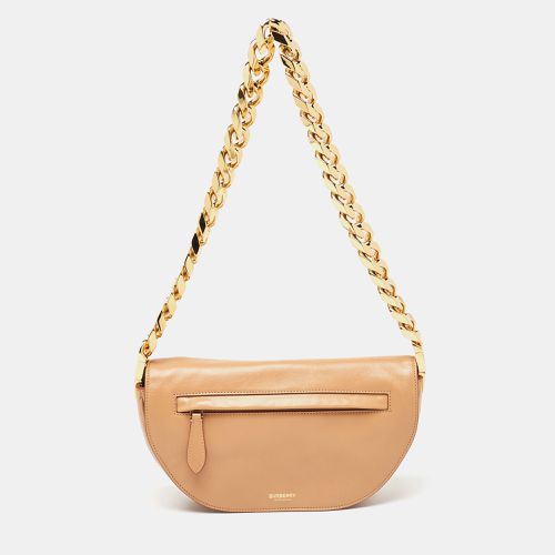 Burberry Beige Soft Leather Small Olympia Bag - Burberry - Modalova