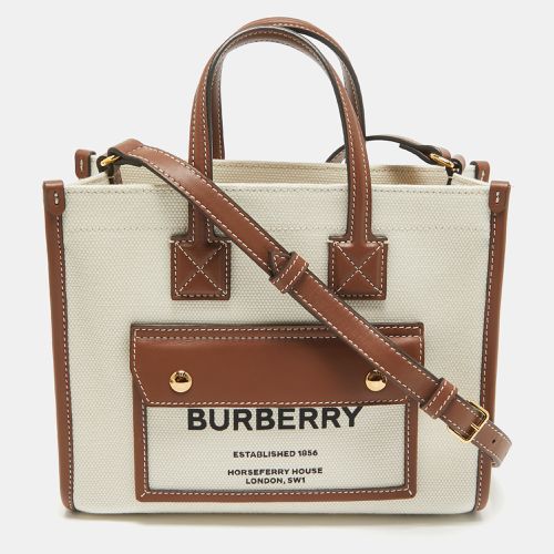 Beige Canvas Mini Freya Tote - Burberry - Modalova